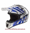 Эндуро шлем Ls2 MX433 Stripe White Blue