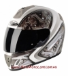 Шлем для мотоцикла Nitro NGFP Mechanika White Silver (XS)