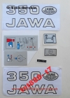Информационные наклейки ЯВА/JAWA 638, 12V [на панель, рулевую колонку и подркылок]