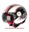 Мотокаска NITRO X546-AV BLADE PEARL WHITE PINK BLACK