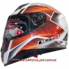 Шлем для мотоцикла защитный LS2 FF384 Saga White-Orange