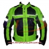 Защита куртка мотоцикл  Alpinestars чёрно-зелёная светоотраж M