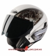 Открытый шлем Nitro NGJP Mechanika White Silver