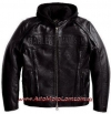Куртка Harley Davidson кожанная черно- серая L