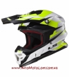 Кроссовый шлем Ls2 MX456 Factory White Black Hi-Vis Yellow (L)