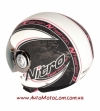 Мотокаска NITRO X546-AV BLADE PEARL WHITE PINK BLACK