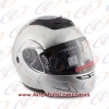 Мото шлем с подъемной челюстью  DVK 1А1 серебро размер M