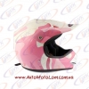 Кроссовый мотошлем KY-B12A розовый с белым, размер S
