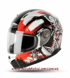 Шлем для мотоцикла NITRO N2100 SAMURAI WHITE BLACK RED (XL,M,L)