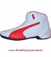 Мотоботинки PUMA FLAT 2 V2 WHITE HIGH RISK RED