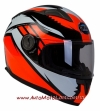 Шлем интеграл GEON 968 Race Black Orange