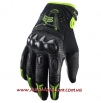 Мото перчатки Fox Bomber черно-зеленые