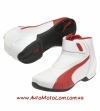 Мотоботинки PUMA FLAT 2 V2 WHITE HIGH RISK RED