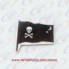 Наклейка на мопед   Альфа     "Пиратский Флаг" сред., черная