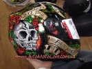 Мото шлем /шлема/мотошлем/гермошлем MT Revenge Skull & Rose Red