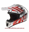 Кроссовый шлем Ls2 MX433 Stripe White Red